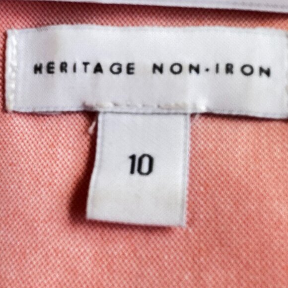 Foxcroft Pandora Heritage Tunic Button Down Non Iron Peach Sorbet Color Size 10 - Picture 7 of 10
